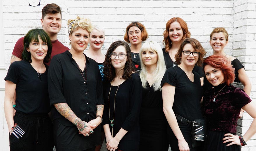 Group of salon stylists pictured
