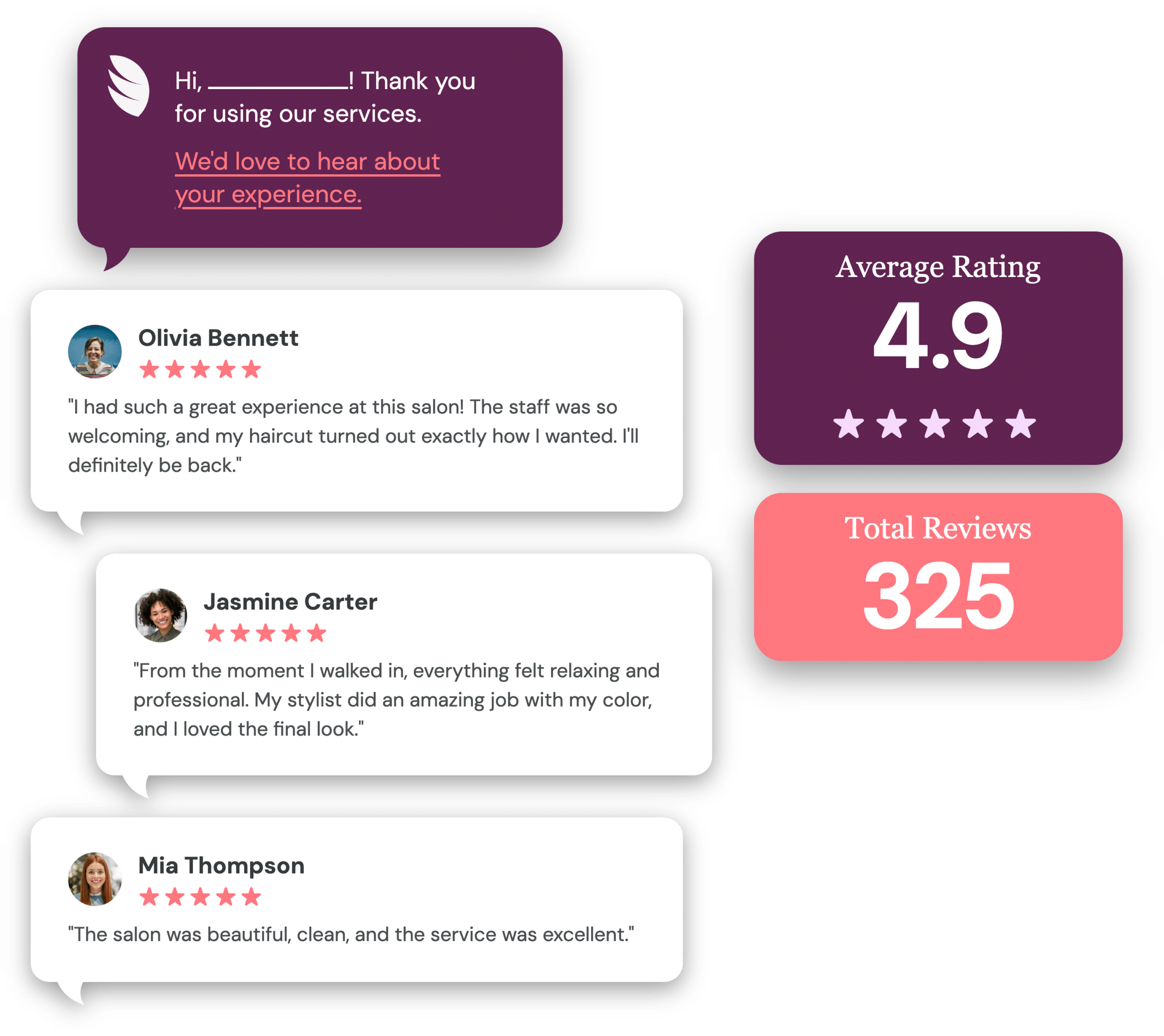 infograph about listen 360 integrated into SalonBiz