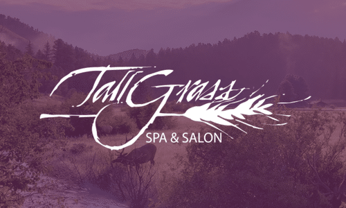 image of the Tall Grass logo overlayed a scenery image