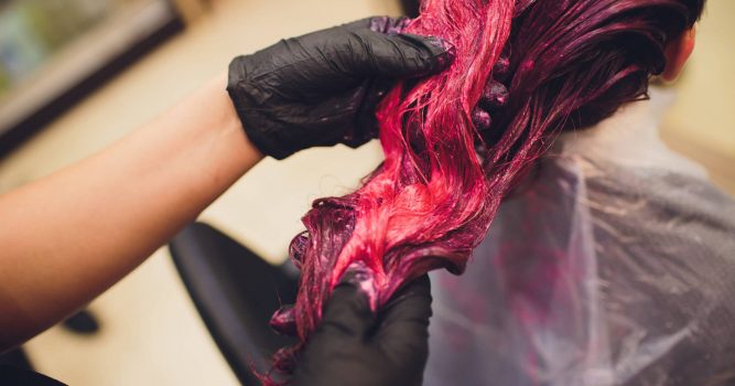 salon hair color process