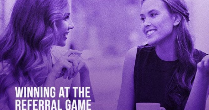 Two girls discussing for an advertisement about referrals